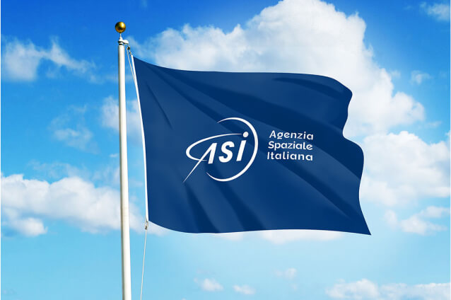 Custom font for ASI on a blue flag