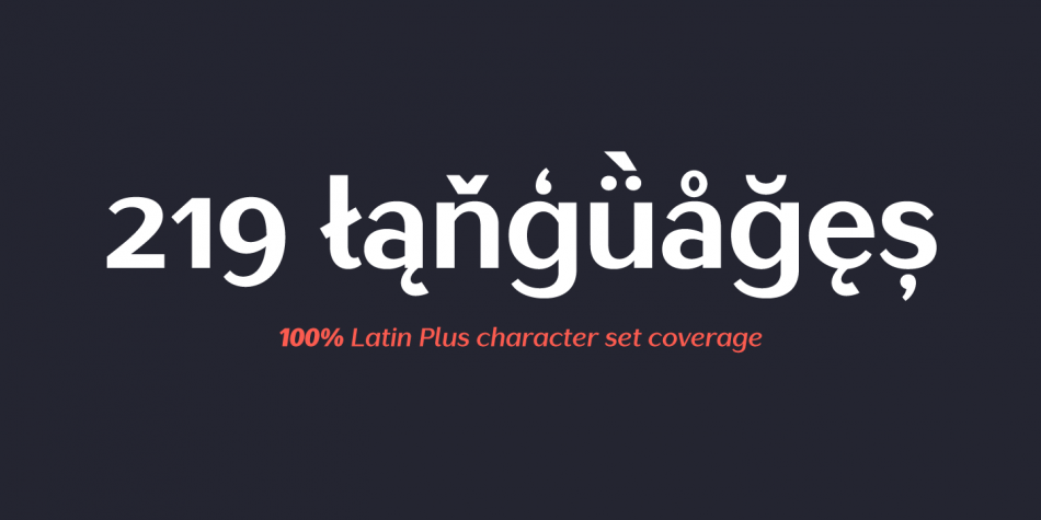 Lagu Sans, support for 219 languages