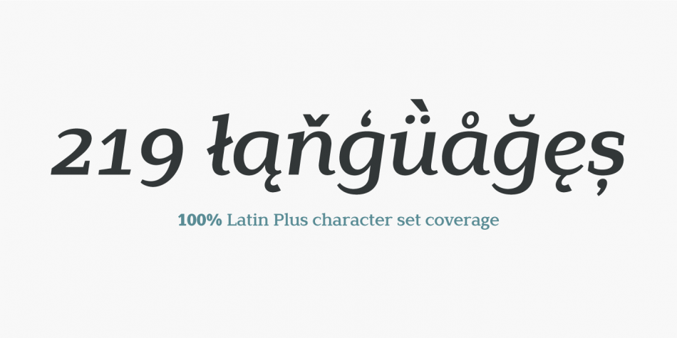 Pani Serif, support for 219 languages