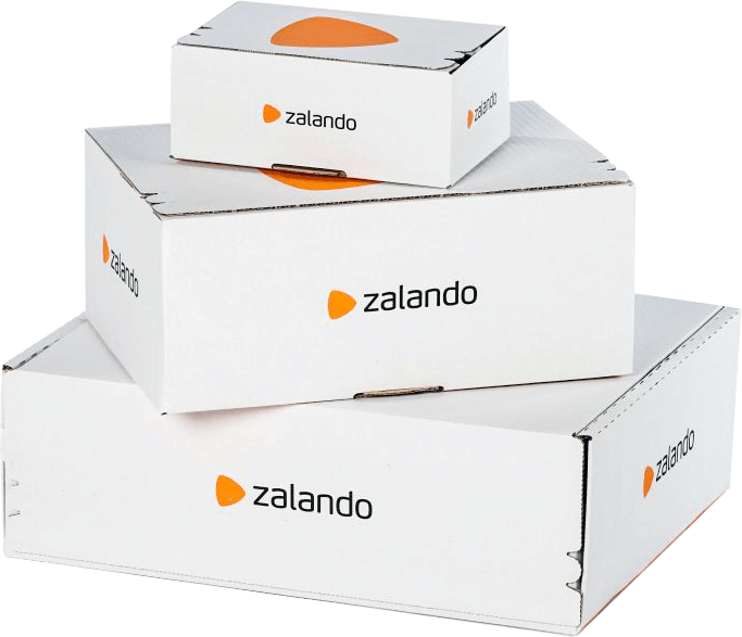 Shipping boxes from Zalando